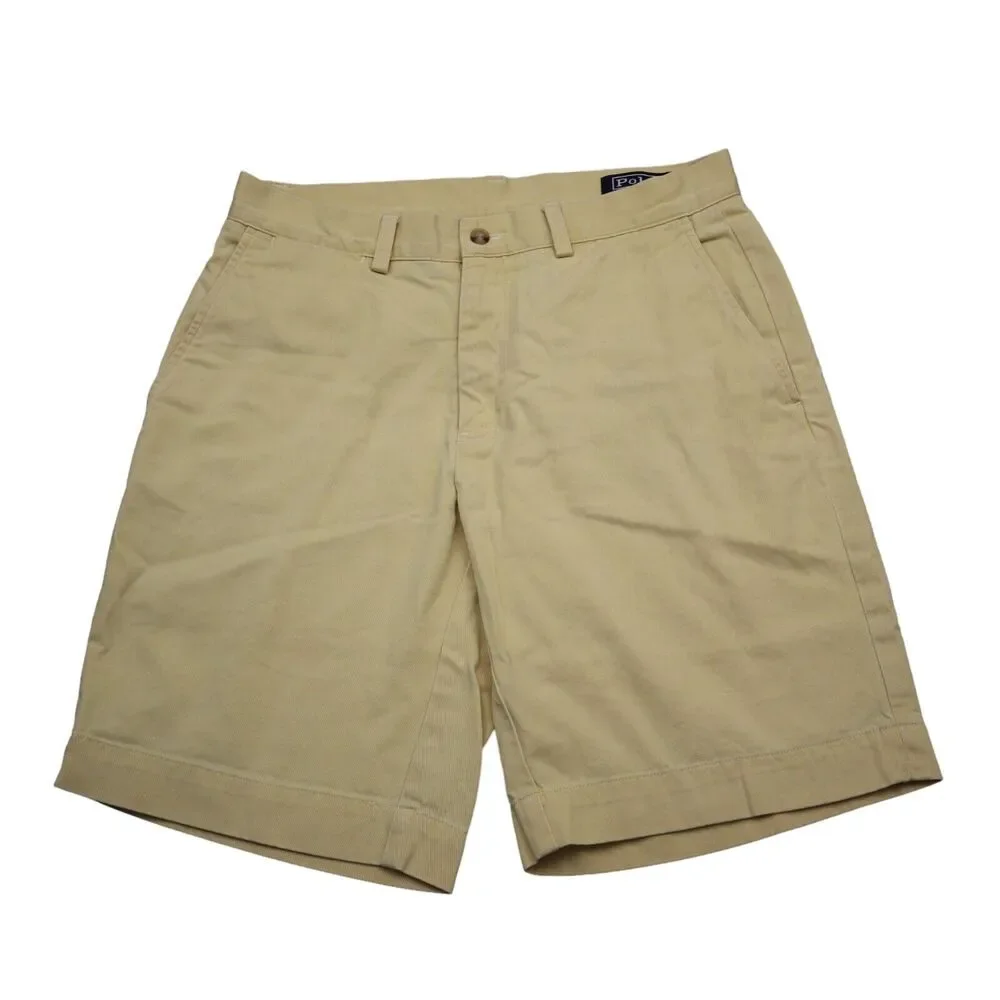 Polo Ralph Lauren Shorts Mens 30 Yellow Classic Fit 9 Khaki Chinos Golf